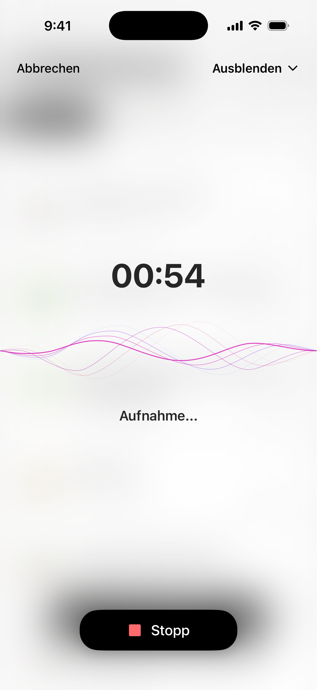 Nimm Vorlesungen und Meetings direkt in VoiceLog auf.