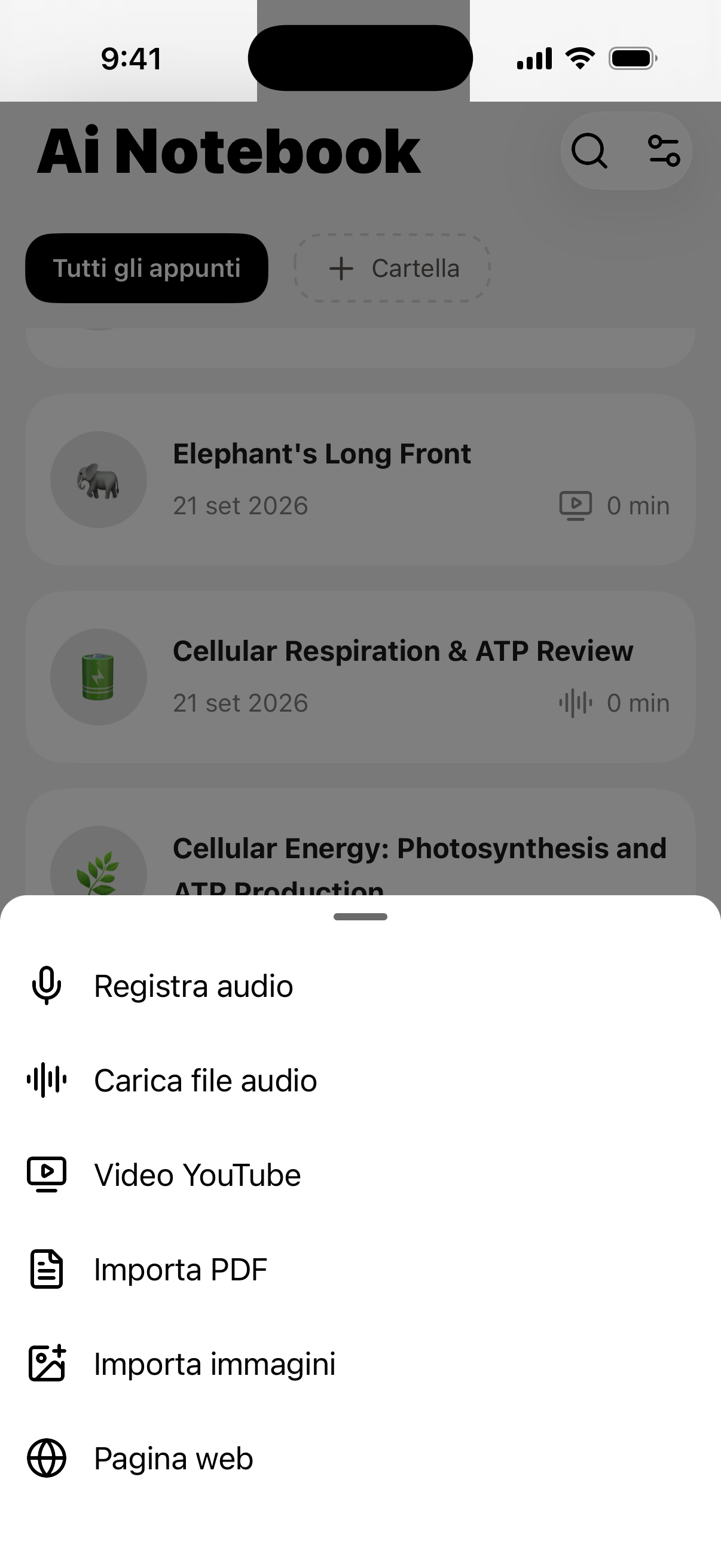 Registra lezioni e riunioni direttamente in VoiceLog.